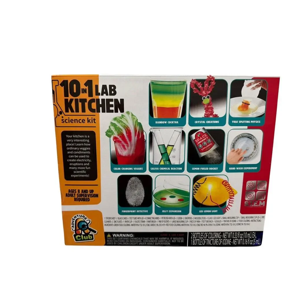 Adventure Club 10 In 1 Lab Kitchen Science Lab - Pour Mix & Discover